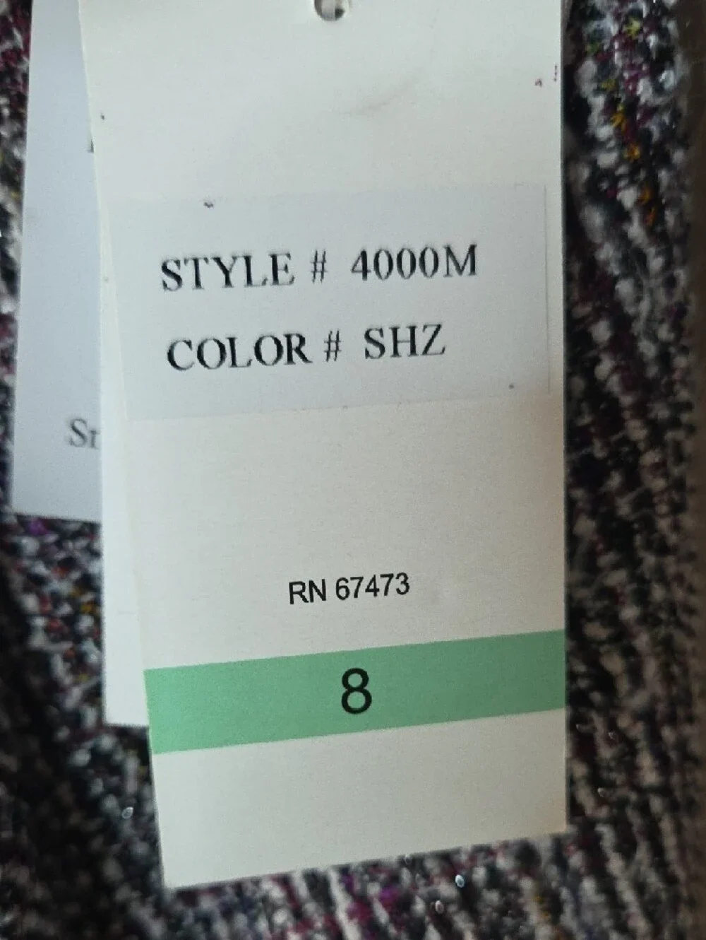 Taylor‎ Multi-Tone Purple Bouclé Long-Sleeve Dress